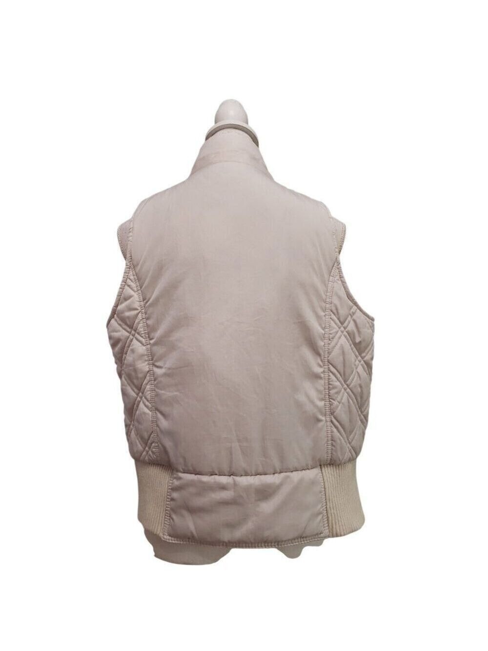 Dollhouse Womens Beige Quilted Puffer Vest Plaid Lining Size M - Picture 4 of 9